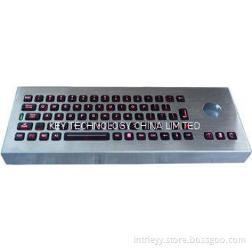military backlight pc keyboards with trackball , desk top k